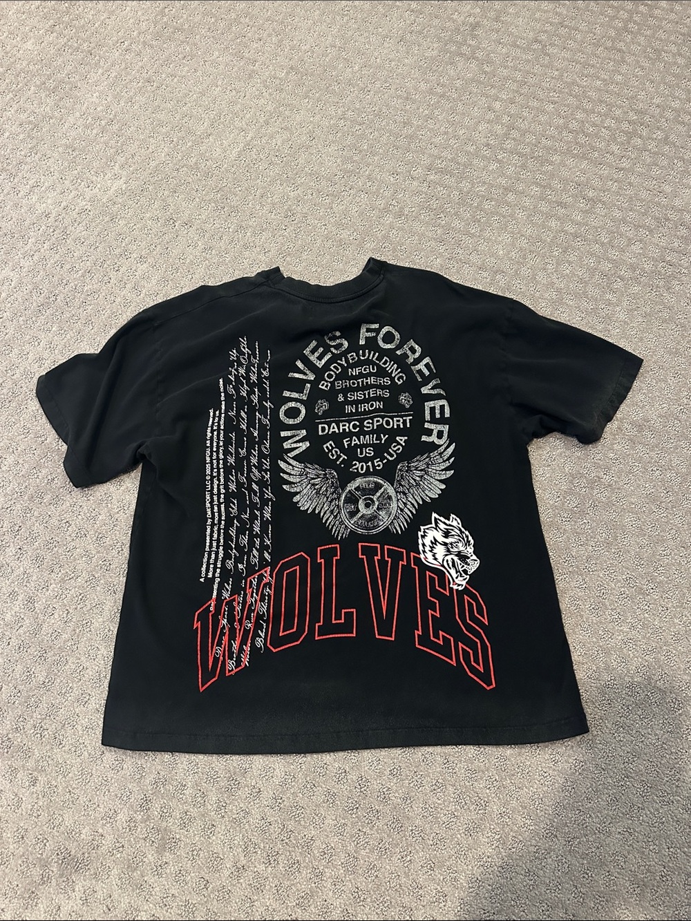 Darc Sport Wolves Graphic Black Short-Sleeve Men's T-Shirt